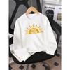 Here Comes The Sun 2026 New Girls' Long-sleeve Casual Crewneck Sweatshirt, Suitable for Outdoor Sports and Casual