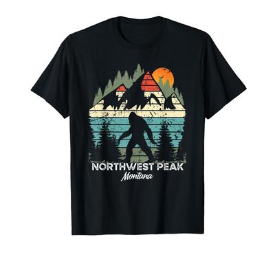 Vintage Northwest Peaks Montana National Park Retro 80's T-Shirt