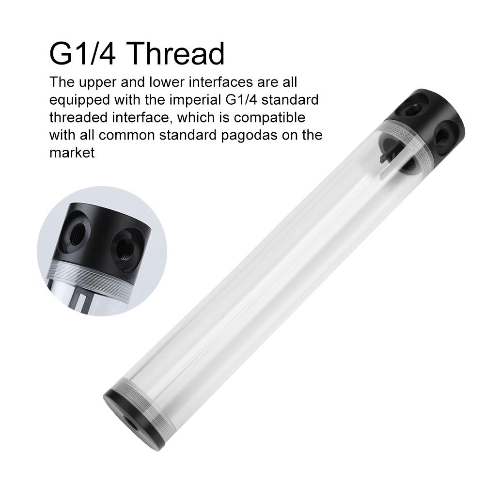 50mm Diameter G14 Thread DIY Extra Long Cylinder Water Cooled Tank for Computer Cooling 300mm