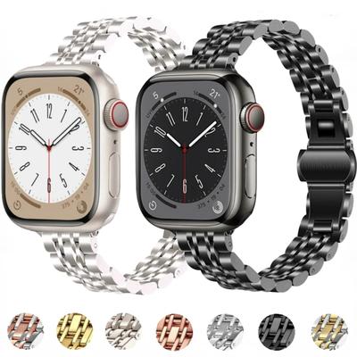 Metallarmband für Apple Watch Series ultra 49mm 45mm 41mm 44mm 46mm 42mm Kleines Damenarmband für schmale Handgelenke iWatch 10 9 8 7 6 5 3 SE Band