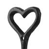 1/5PCS Black Wall Mounted Vintage Coat Hooks Key Holder Heart Shape Cast Iron