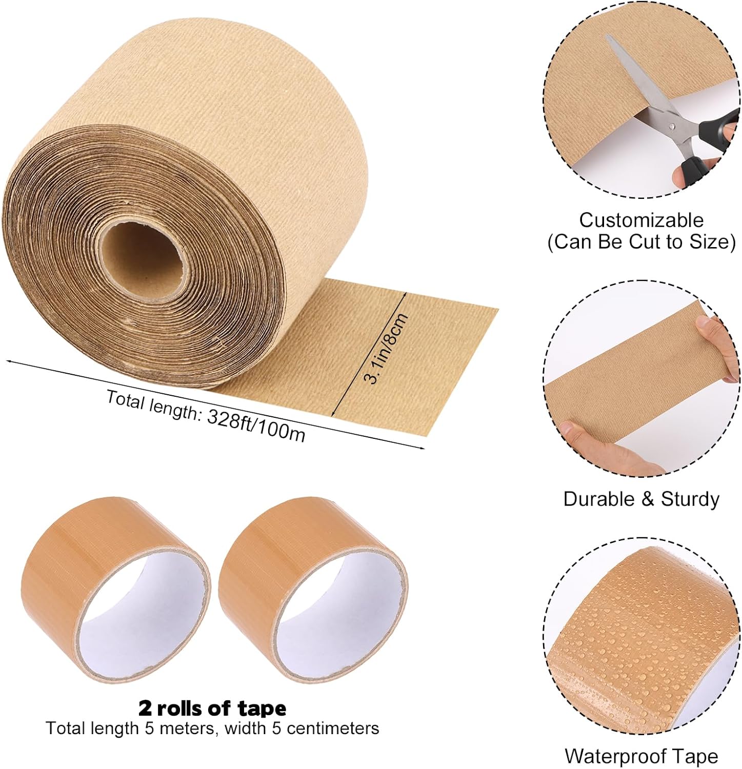 

Paper Tree Wrap for Damaged Bark, 3.1 Weather Resistant Tree Trunk Protectors Wraps to Protect Bark Tree Bark Repair United States