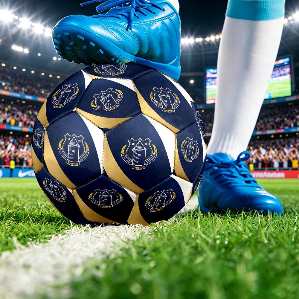Everton FootballPrinted Size 5 Soccer Ball, Anti Slip Adult Match Football Souvenir for Football Fans
