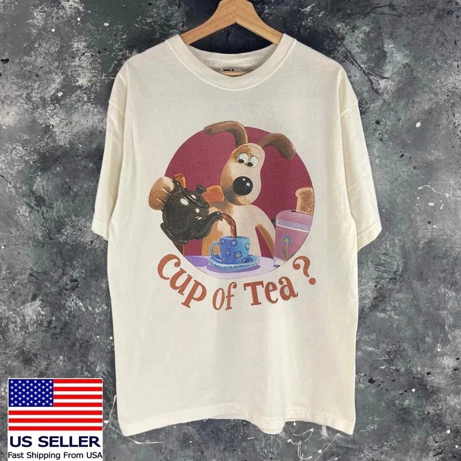 Vintage Wallace And Gromit 90s Cartoon Graphic Tee Mens Unisex Cotton XXXL
