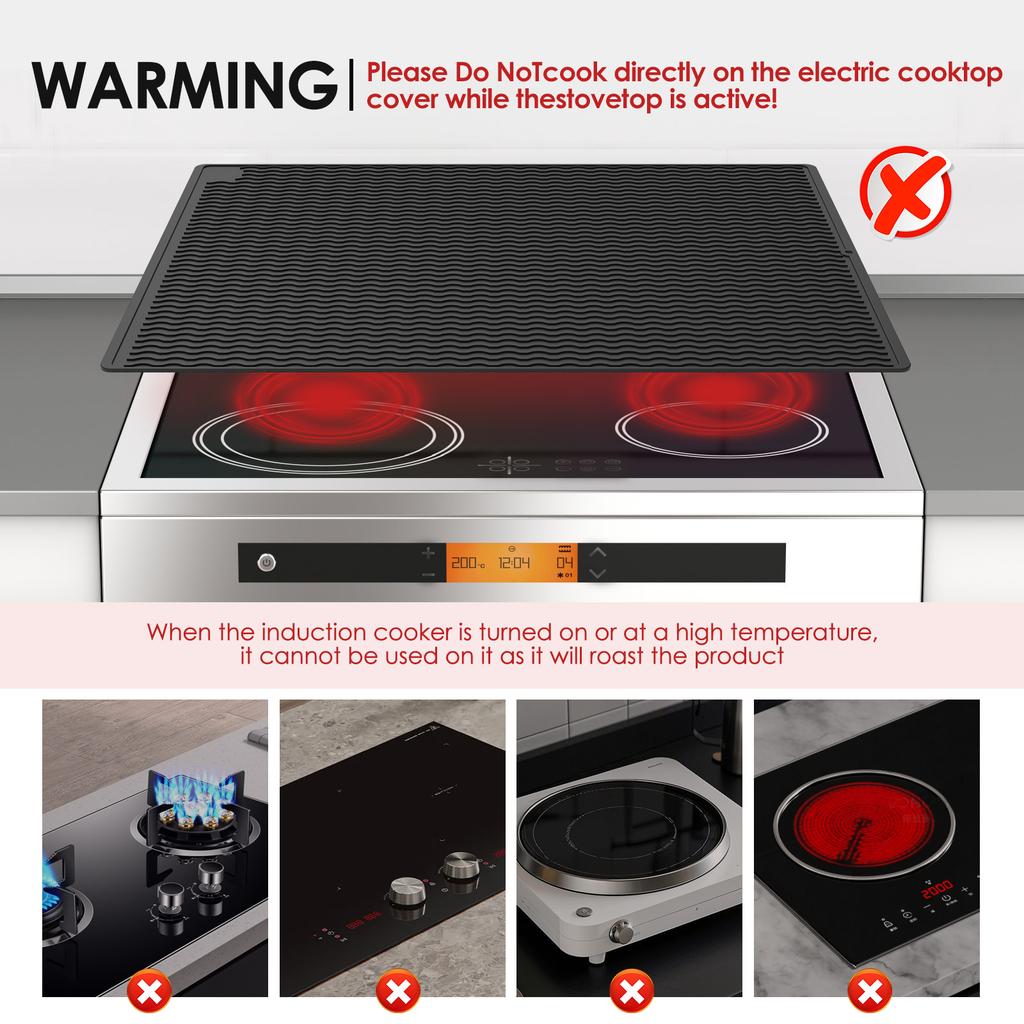 Silicone Stove Cover Mat Electric Stove Top Cover 71x50cm Foldable Hob Cover Heat Resistant Cooktop Cover Foldable Hob Protector
