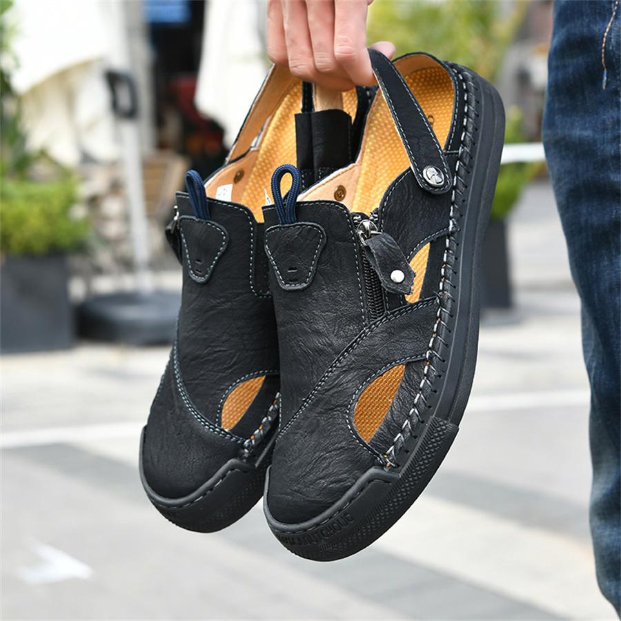 Fashion 2025 Casual Men Sandals Covered Toe Summer Beach Shoes Breathable Hole Sneakers Outdoor Quick Drying Casual Sandals Big Size 48