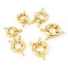 2PCs Copper Spring Ring Clasps Real Gold Color Round Metal Charms DIY Making Necklace Bracelets Jewelry,22x17mm 19x15mm 17x13mm