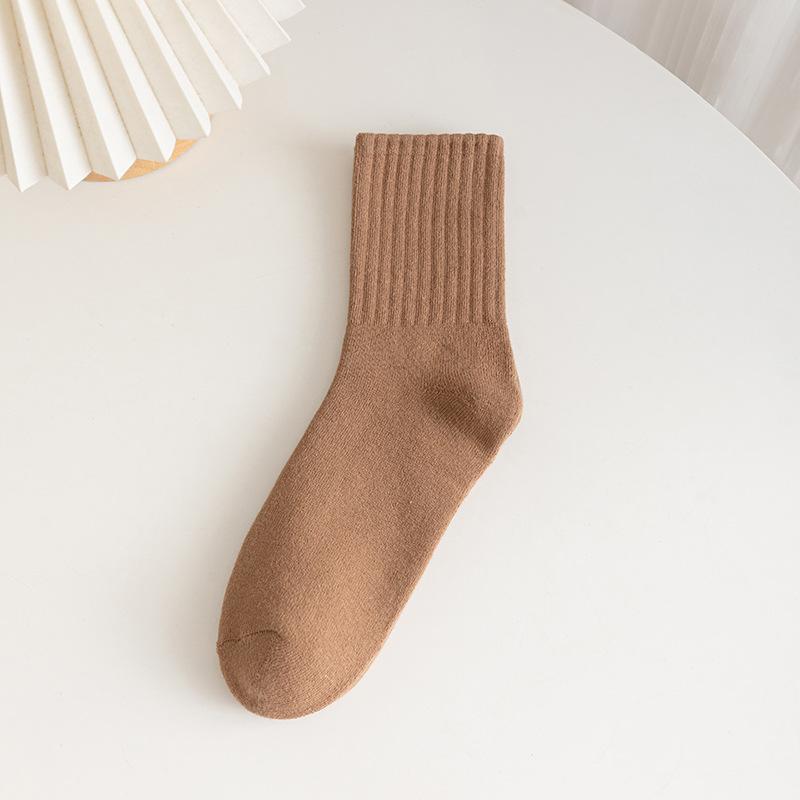 Male Autumn and Winter Thickened with Plush Collar Long Socks