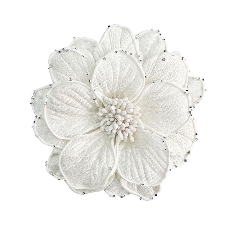 

1PC White Black DIY Embroidery Flower Patches Multilayer Sew On Patch 3D for Women s Clothing 14.5CM Flower Brooch Lace Beads