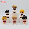 6pcs Haikyuu Hinata Shoyo Action Figure Anime Model Toy Doll Display Collectible