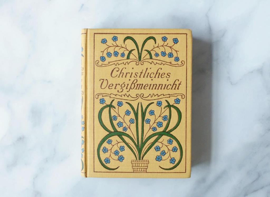 [USED] German Antique Book Christian Forget-me-not Memorial Book Foreign Book