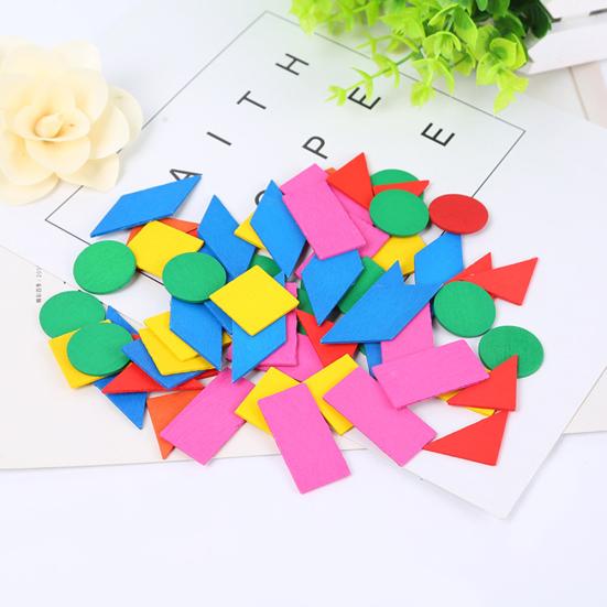 Holz Bunt Rund Geometrisch Chips Mathe Lehrmittel Pädagogisch Kinder Spielzeug