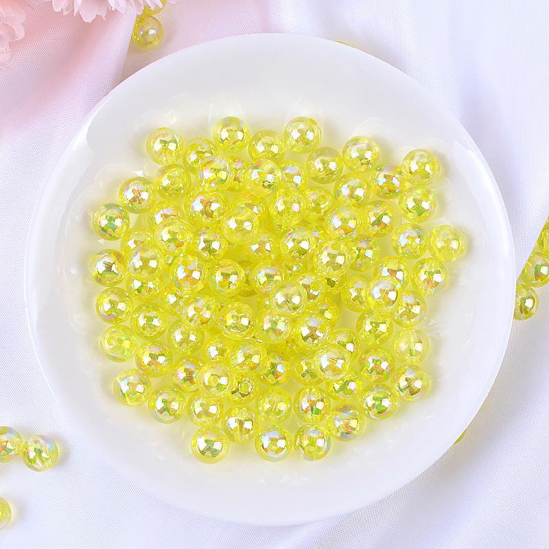 Acrylic Solid Color Round Beads for DIY Jewelry Bracelet Making