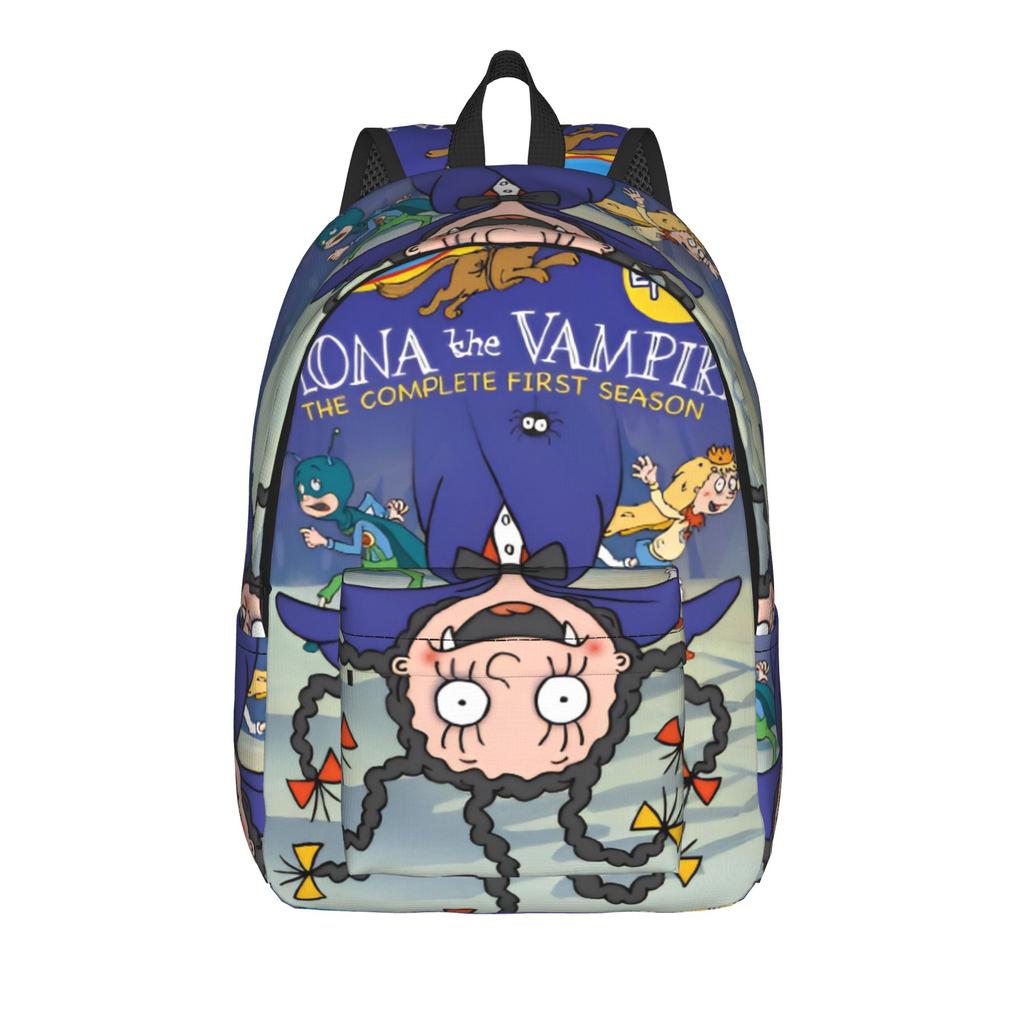 Mona The Vampire Anime Teenage Backpack Lightweight Student Hiking Travel  Daypack for Men Women Laptop Canvas Bags