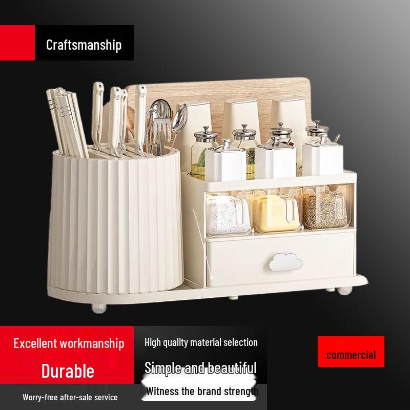 

Multifunctional Kitchen Storage Rack with Knife Holder