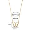 French Retro Butterfly Necklace - White Mother-of-Pearl, Titanium Steel, 18K Gold