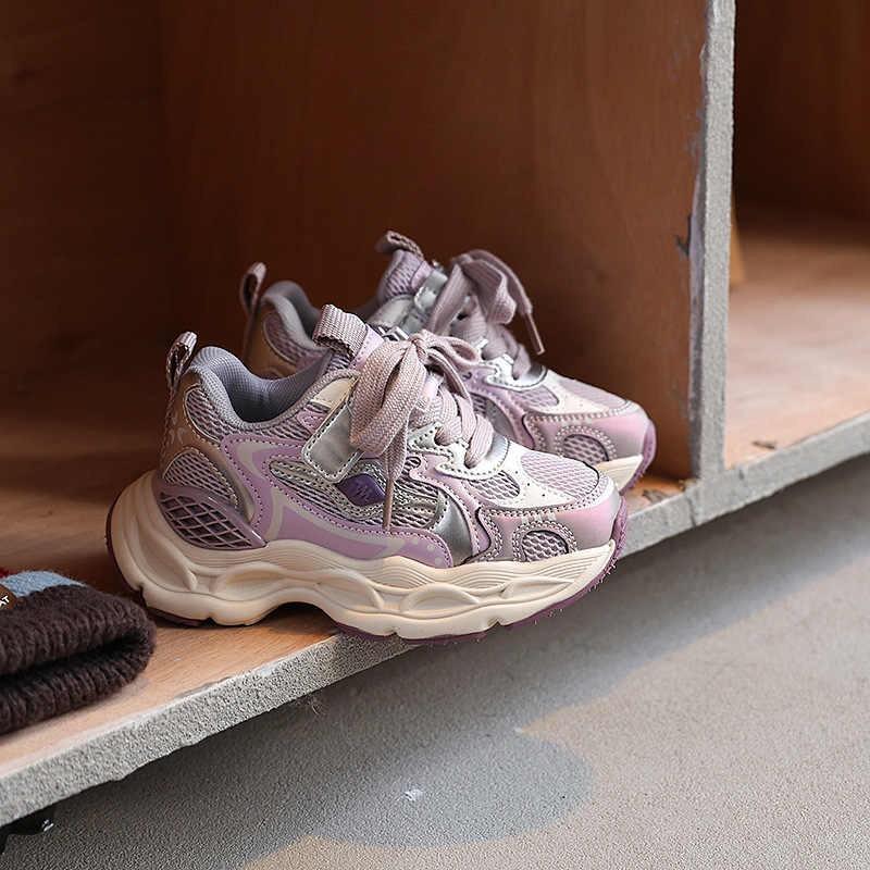 Children's Sports Shoes, New Spring Korean Version, Lightweight and Breathable Dad Shoes for Boys, Versatile and Fashionable Casual Shoes for Girls