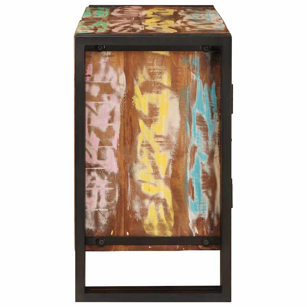 Washbasin Cabinet Multicolored Solid Reclaimed Wood