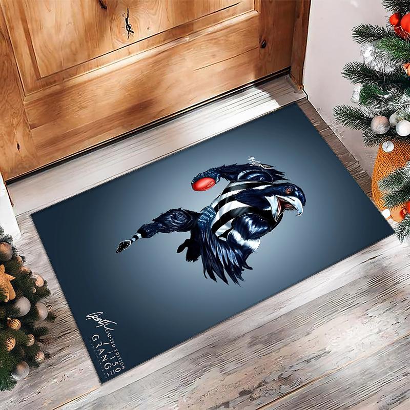 Club Nacional De Printed Flannel Area Rug Non Slip Soft Polyester Floor Carpet Indoor Decor Mat for Bedroom Living Room Sofa Game Room Home Decoration