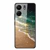 Für Redmi 12C 13C 11A Handyhülle Gehärtetes Glas Harte Abdeckung für Xiaomi Redmi 12 C 13 C 11 A Hülle Bunte Blumen Rückseitenhüllen