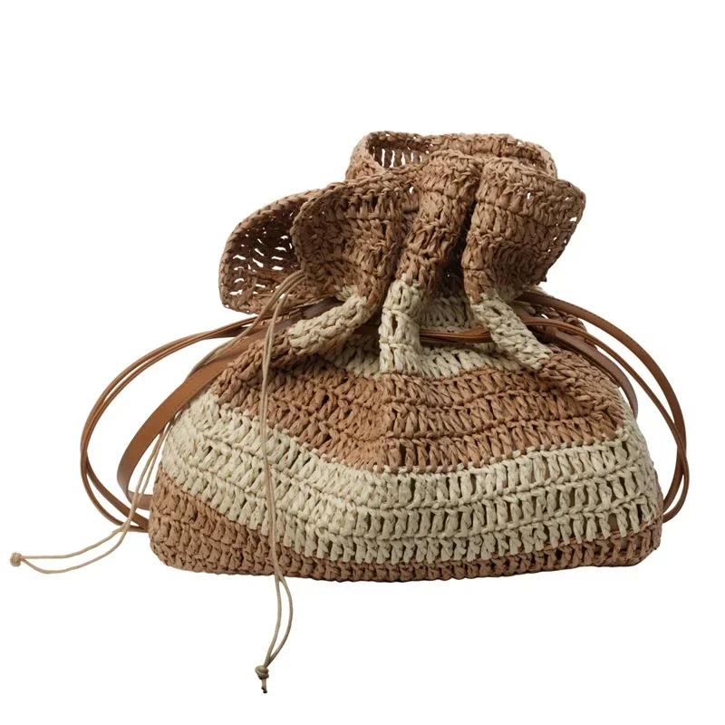 

Сумки через плечо из швейного шнура для женщин, высококачественные сумки из лоскутной ткани, мягкая универсальная женская сумка