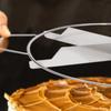 Tăietor de tort din oțel inoxidabil, Felie, Tăietor de plăcintă, Marcator pentru porții egale, Divizor rotund pentru pâine, Presă pentru tăiat patiserie, brânză, pizza
