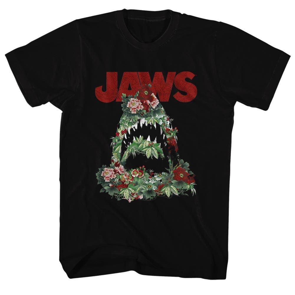 Jaws Floral Shark Movie Shirt S