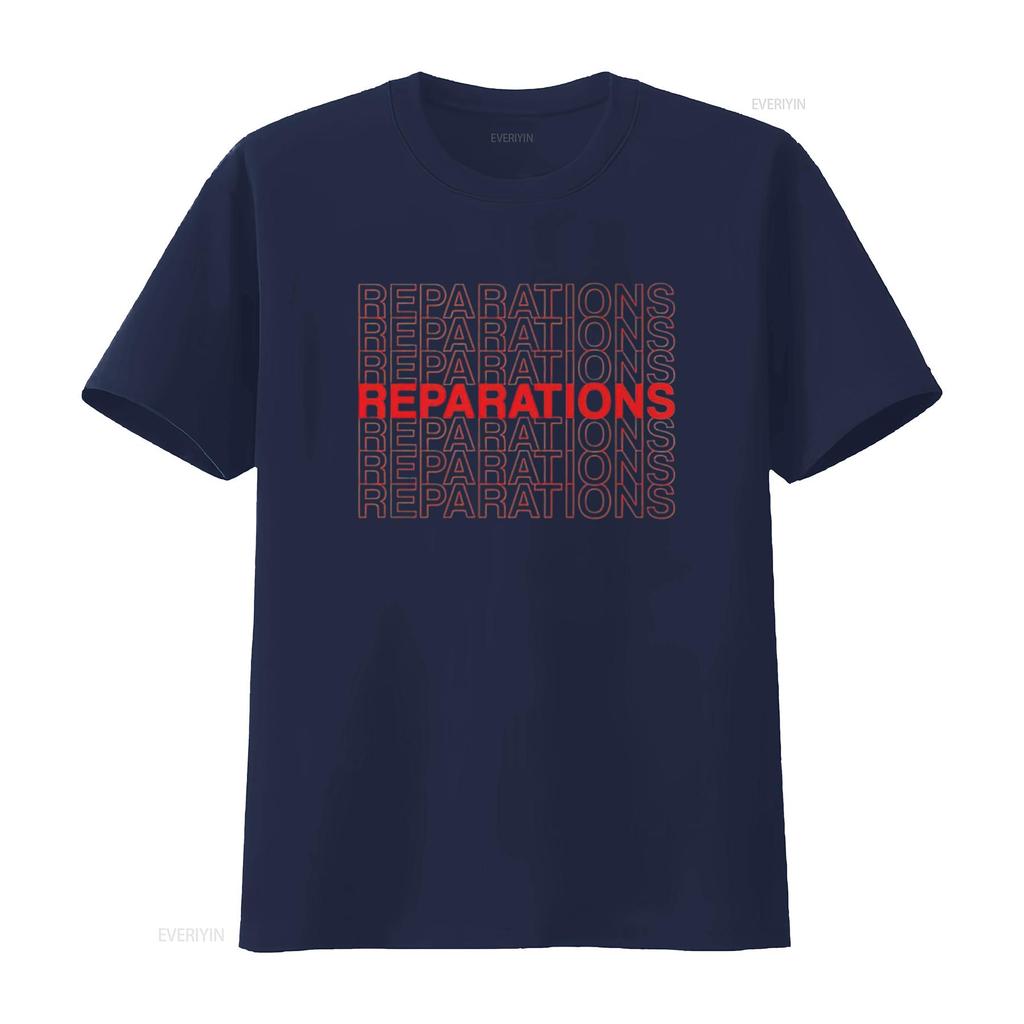 Reparations Pro Black Political Statement Plastic Bag Design Womens T Shirt vintage Washed designer clothes Soft