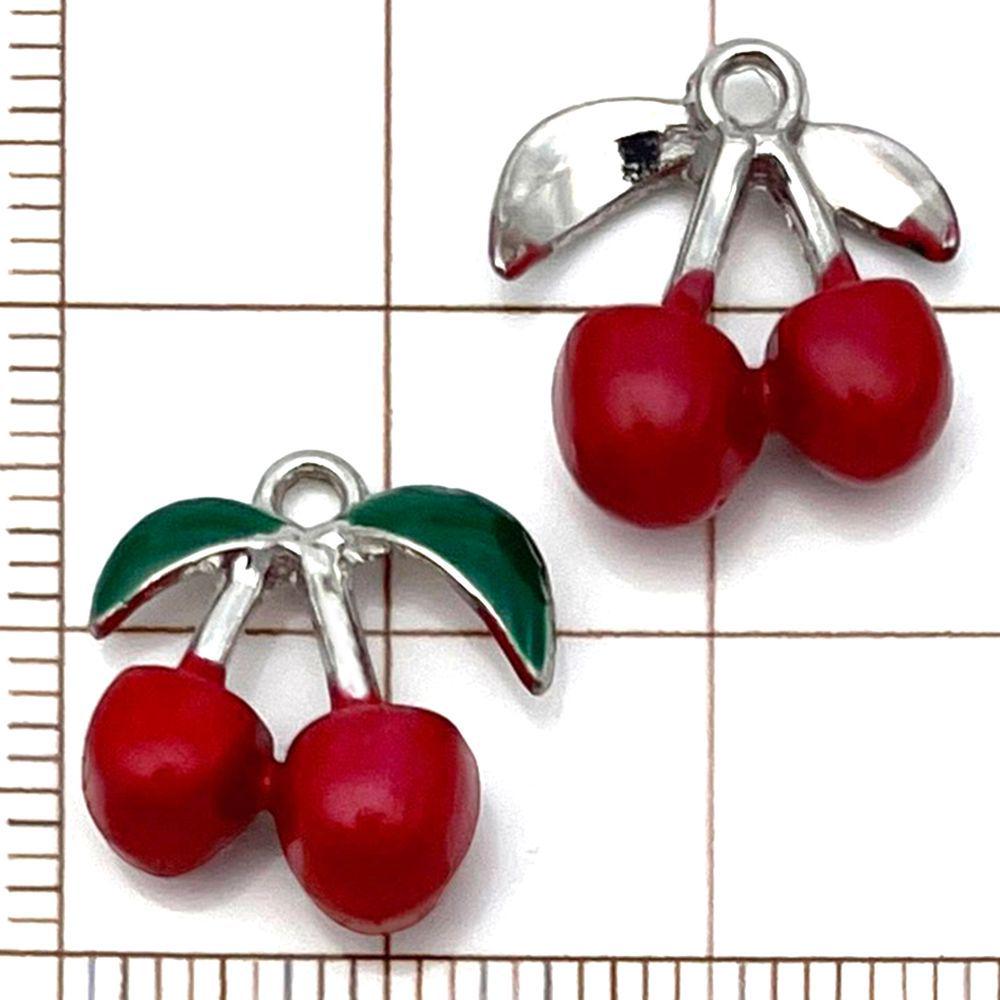 20-Piece Colorful Enamel Fruit Pendant Charms for DIY Bracelets: Strawberry, Cherry, Pineapple, and More