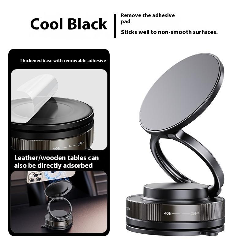 

Vacuum Suction Cup Adsorption Magnetic Mobile Phone Holder Multifunctional Car Dual-axis Center Console Anti-shake Navigation