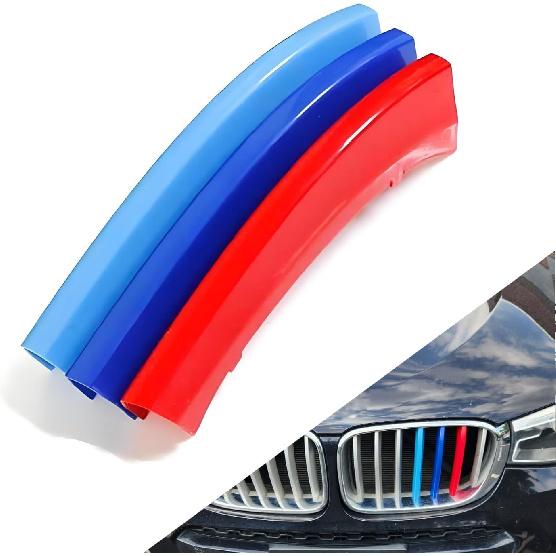 Automotive Grille Insert Trims Strips Front Center Kidney Grilles Compatible with 2016-2019 BMW X1 7-Beams Grille Insert Accessories