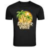 Summer Vibes Tropical Palm Beach Graphic T Shirt