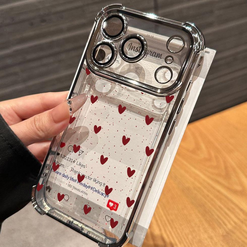 Airplane Heart Plating Case For Infinix Note 50 50S 50X 40 30 Pro Hot 60i 60 40 40i Smart 10 Plus 8 9 Clear Cover