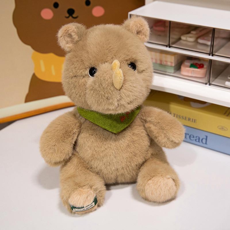 

Jungle Series Hippo Plush Toy With Super Soft Short Plush For Kids Birthday Gift Rhino,25cm