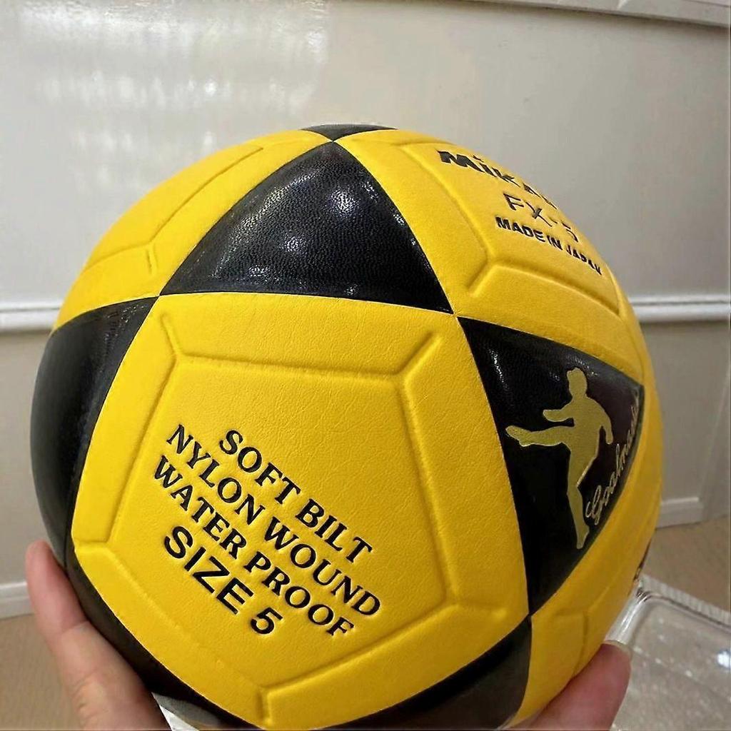 Match Training PVC Soccer Ball Size 5 for Youth Yellow mks