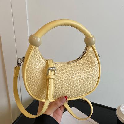 Bolsa de Ombro Mensageiro Popular Venda Quente Moda Simples Padrão Trançado Portátil Bolsa de Dumpling Personalidade Feminina Lazer Diário Versátil para o Trabalho