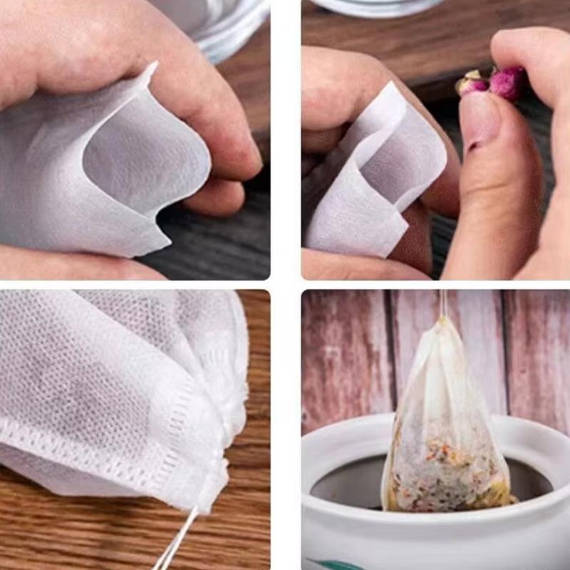 Disposable Teabags Empty Scented Tea Bags with String Heal Seal Filter Paper for Herb Loose Tea Kitchen Accessories Tools