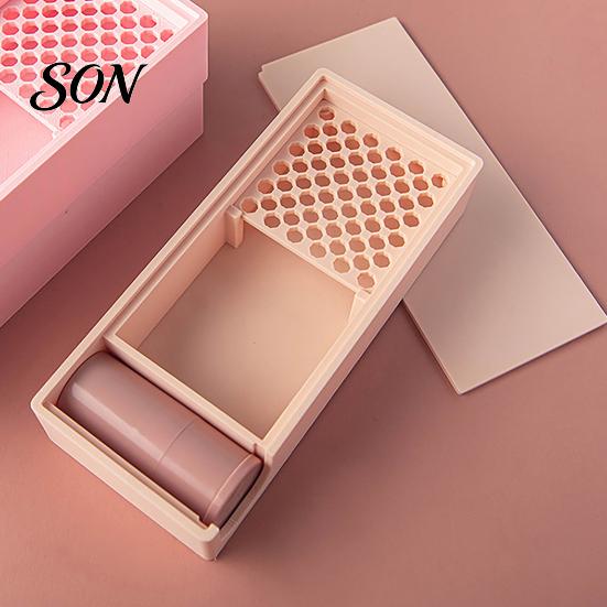 Art Studio Desktop Tidy Clay Tools Kit, Powder Storage Box with Sieve Brush Container, Plastic Bin Craft Organizer, Air Dry Accessory for DIY Pottery