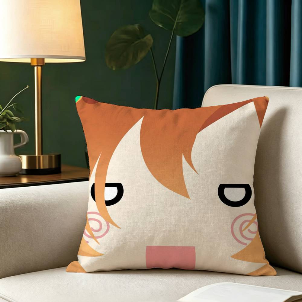 Tm opera o UMA Pillow Case Square Double-Sided Sofa Cushion Cover Bedroom Bedside Pillow