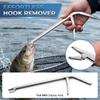 Stainless Steel Fishing Hook Remover Tool Durable Long Handle Fish Hook Extractor for Anglers Easy Grip Design