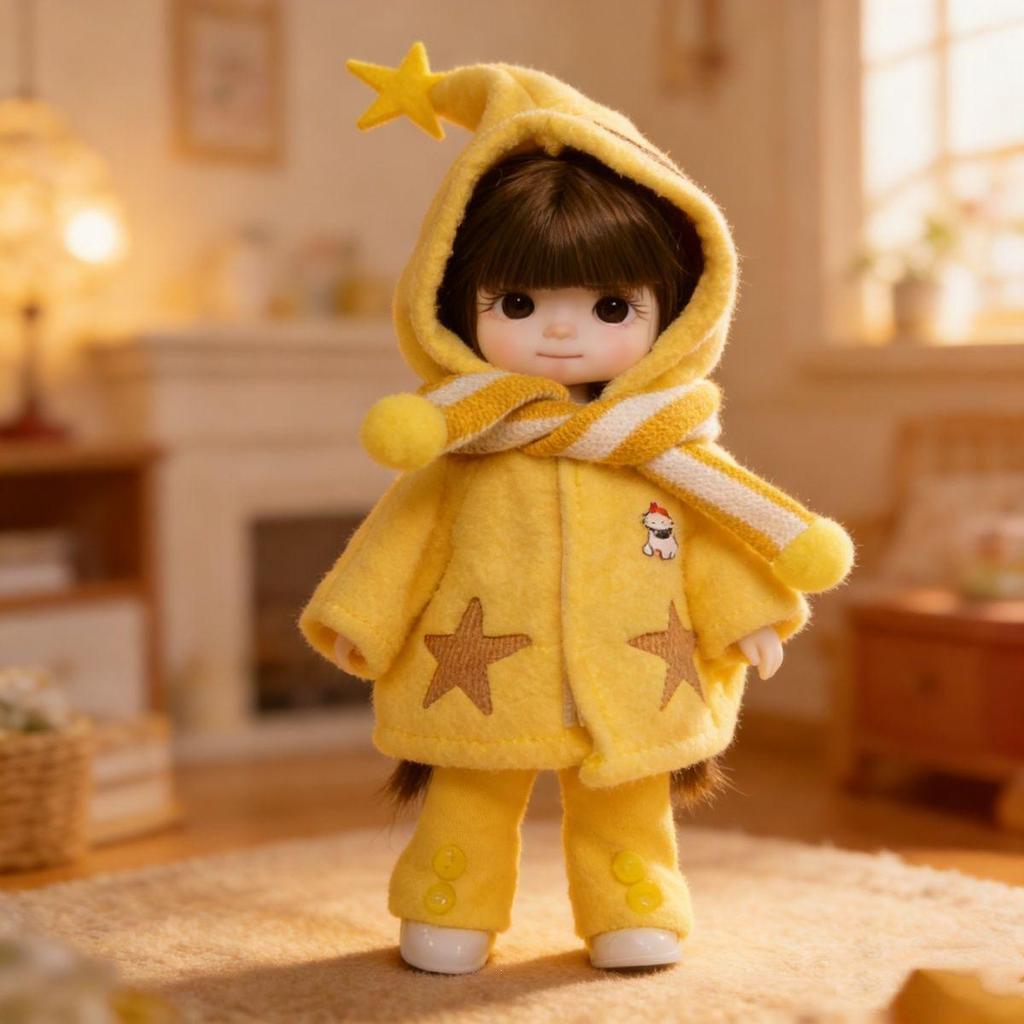 17cm Baby Doll Princess Dress-Up Set - Cute BJD Toy Birthday Gift for Girls