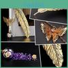 Vintage Metal Butterfly Feather Bookmark With Realistic 3d Pendant