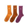 Crew Socks Men's 3 Pack Purple/Brown/Orange SX5545-500