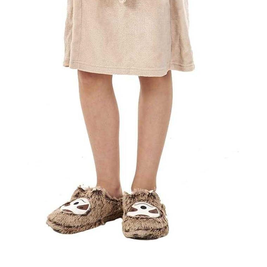 Keanu Childrens/Kids Sloth Faux Fur Mules