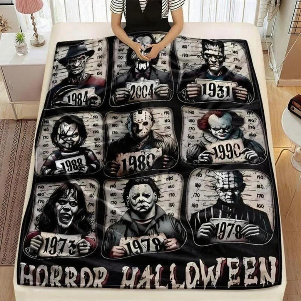 Halloween Horror Themed Atmosphere Flannel Blanket