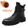 FashionHigh Quality Male Botas Men's New High-top Motorcycle Boots Outdoor Genuine Leather Footwear Luxury Brand All-match Ankle Boots