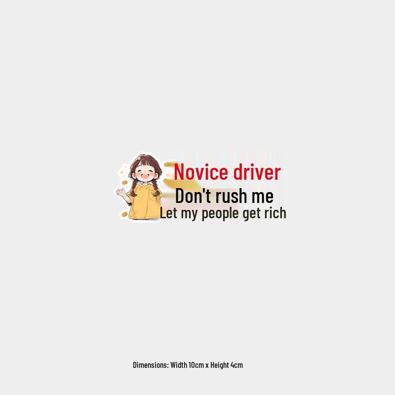 

Creative Don t Rush Me Female Driver Car Rear Sticker