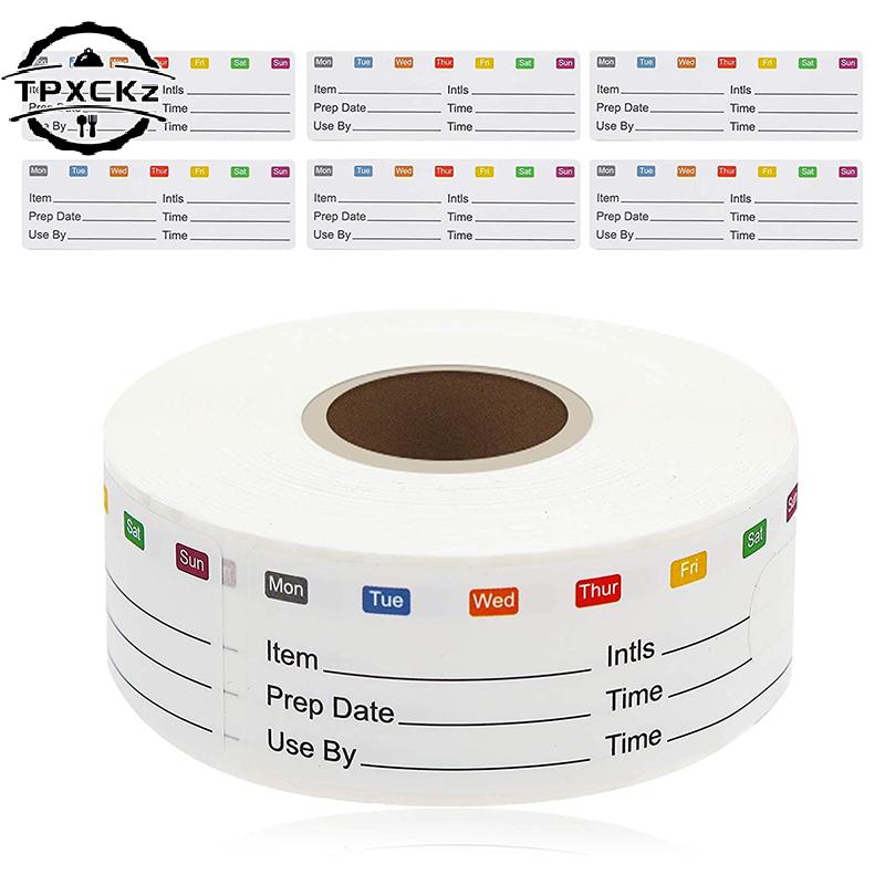 Kitchen Date Food Sticker Label Stationery Sticker 300Pcs/Roll Snacks Candy Storage Expiration Date Label Self-Adhesive Sticker