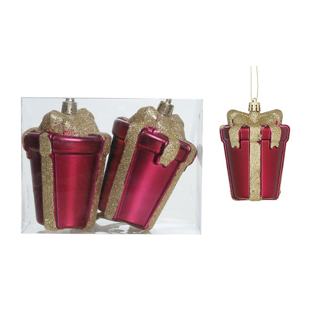 Shatterproof Christmas Cane Candy Ornaments Rose Red Merry Christmas Decor  Wedding Party