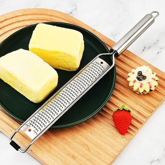 Lemon Zester Cheese Grater Stainless Steel Citrus Peeler with Non-Slip Handle Multi-Purpose Kitchen Tool for Citrus Parmesan Ginger